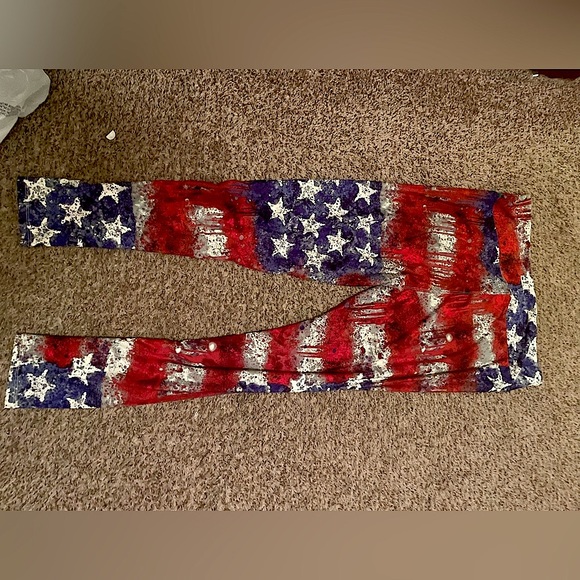 4th of July Lularoe American flag leggings size L - Picture 1 of 4